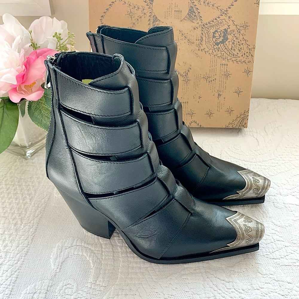 NEW Free People Brayden Fisherman Bootie black NIB NWT - Picture 5 of 16